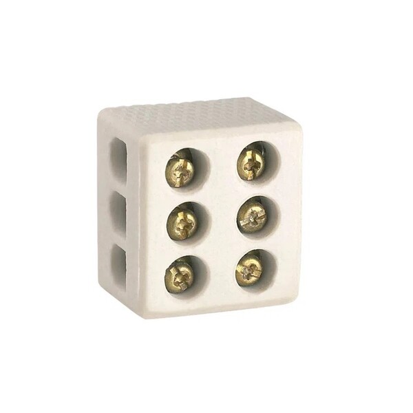 Conector De Porcelana Tripolar Cabo De 10mm² 25a/600v