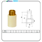 Conector De Transição Macho Amanco Cpvc Dn28x1" 20240