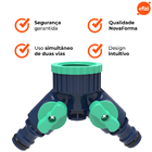 Conector Duplo Para Torneiras 2 Vias Nova Forma