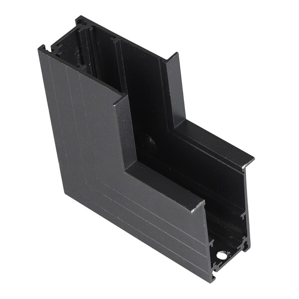 Conector em L de Embutir Preto Magnético de Plástico Gaya