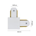 Conector Em L Para Emenda De Trilho Eletrificado Branco