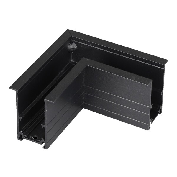 Conector em L Parede de Embutir Preto Magnético de Plástico Gaya