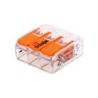 Conector Emenda Compacto Wago 221-413 4mm² 3 Polos 50 Peças