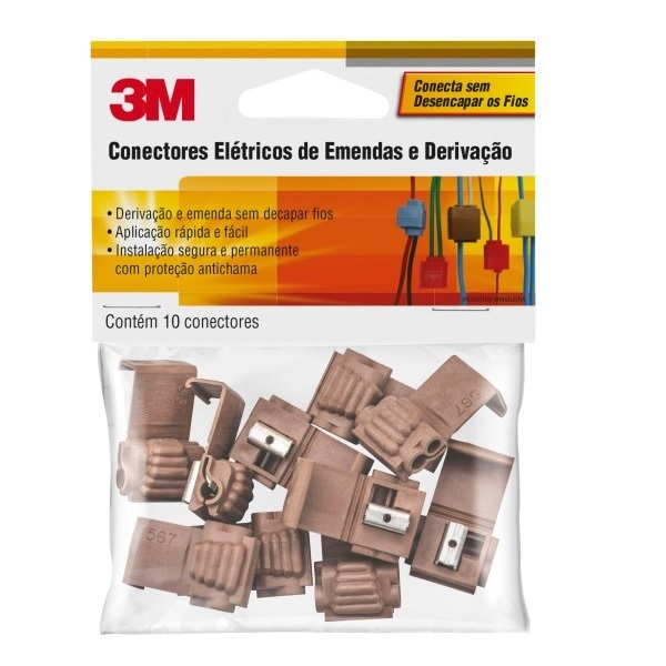 Conector Emenda Derivação 3m Scotchlok 2 5mm 25 Amp Idc 567