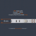 Conector Emenda Fita Led 2 Vias Rabicho Fêmea P4 8mm