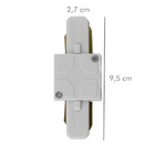 Conector Emenda Para Trilho Eletrificado Reto Branco Delis