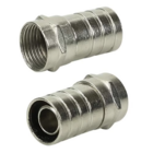 Conector F Tipo Barril  Rg-6 - Pacote Com 50 Pçs