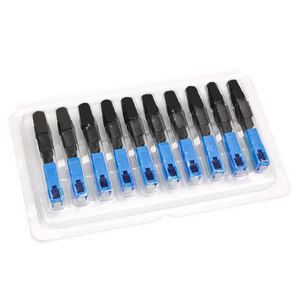 Conector Fibra Óptica cartela com 10 Unid Rápido Sc upc-d