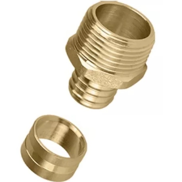 Conector Fixa Macho Pex Água 25x1" Kit C/ 12 - Emmeti