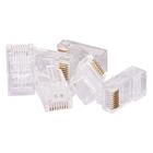 Conector Fortrek Rj45-201, Pacote C/ 100 Peças, Macho Cat5e