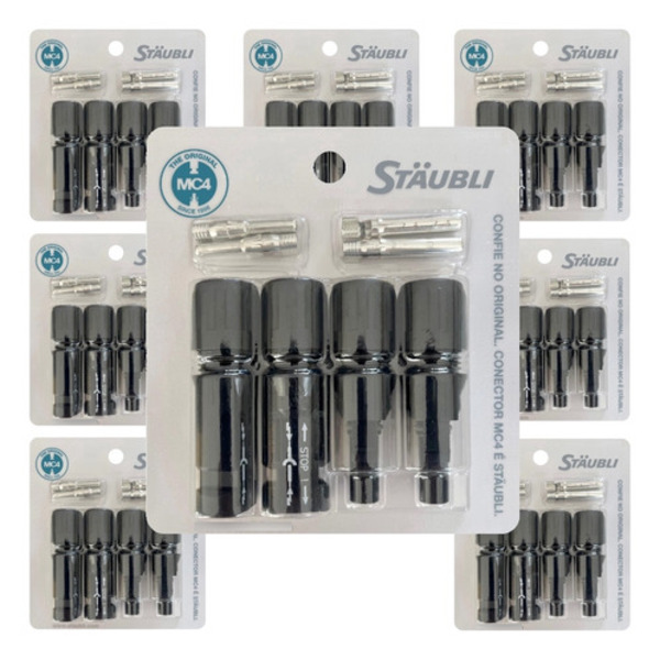 Conector Fotovoltaico Mc4 Original Staubli Com 16 Pares