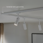 Conector L para Trilho ECO3040 Inspire Branco