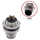 Conector M12 5 Pinos Macho Para Porta Painel Ou Sensor