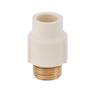 Conector Macho CPVC Roscável e Liso para Condução de Água Quente 15mm ou 1/2" Tigre