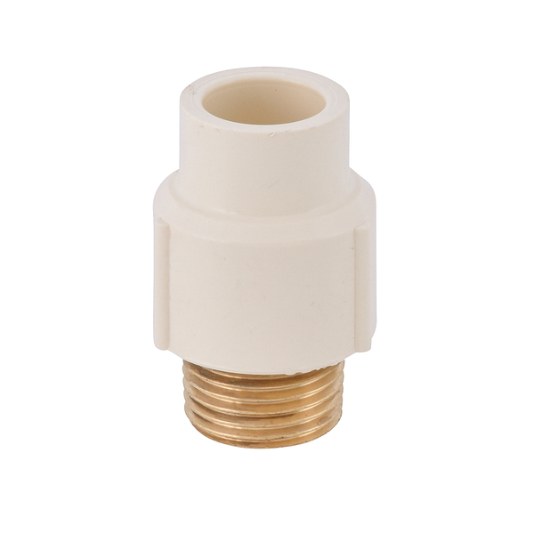 Conector Macho CPVC Roscável e Liso para Condução de Água Quente 15mm ou 1/2" Tigre