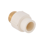 Conector Macho CPVC Roscável e Liso para Condução de Água Quente 15mm ou 1/2" Tigre
