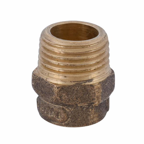 Conector Macho Latão Roscável e Liso Água Quente e Fria 15mm ou 1/2" Ramo