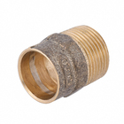 Conector Macho Latão Roscável e Liso Água Quente e Fria 28mm ou 1" Ramo