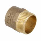 Conector Macho Latão Roscável e Liso Água Quente e Fria 42mm ou 1.1/2" Ramo