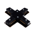 Conector Modelo X, Para Trilhos De Sobrepor, Preto Luminatti