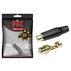 Conector Plug Rca 4mm Profissional Top De Linha Preto
