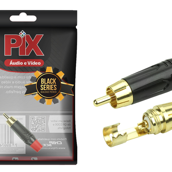 Conector Plug Rca 4mm Profissional Top De Linha Vermelho