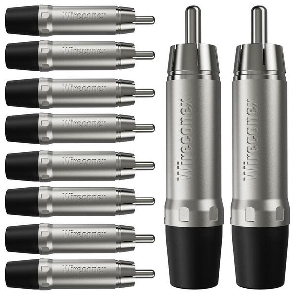 Conector Plug Rca Macho Wc 1212 Bk  Wireconex 10unidades - Pç