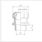 Conector Prensa-cabo 3/4" Alumínio - Bucha Na Cor Terra