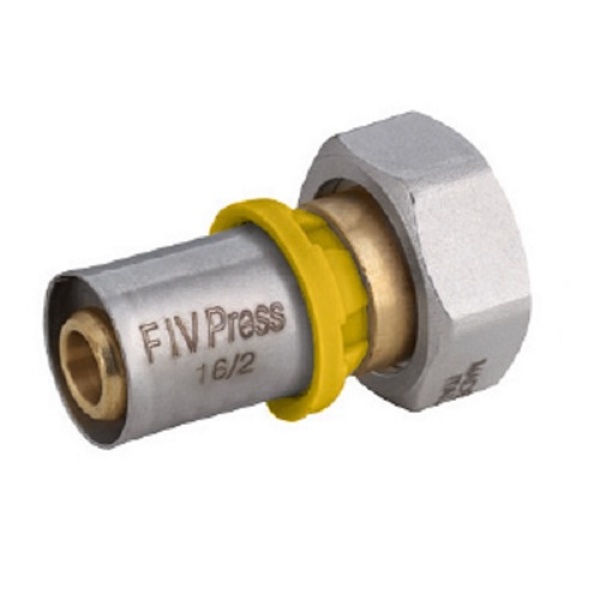 Conector Prensar Fêmea Móvel Para Gás 16mm X 1/2 -  Emmeti