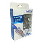 Conector Rj45 Cat5 Blindado 100 Unidades Banhado A Ouro