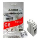 Conector Rj45 Keystone Cat6 Fêmea Gigalan Branco Furukawa