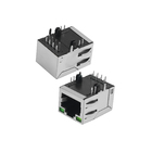 Conector Rj45 P/ Pci + Led - Fêmea - Pacote Com 10 Unidades