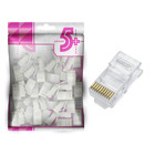 Conector Rj45 Rj50 Rj45 De 10 Vias(10x10) Pacote C/25pçs