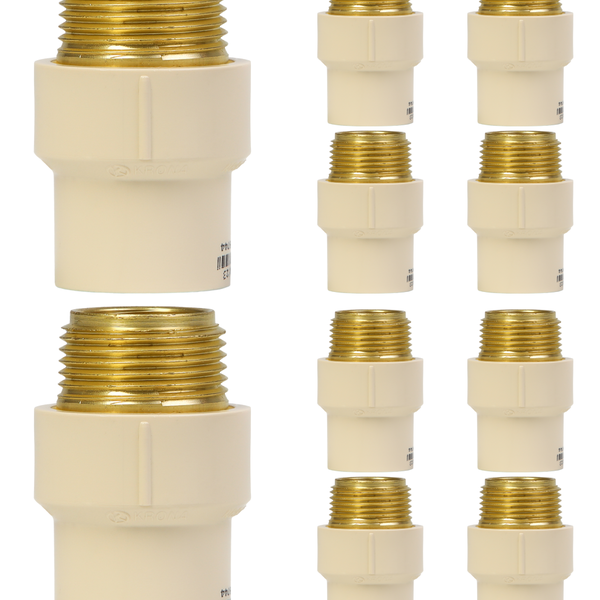 Conector Trans Fm Cpvc 22mm X 1/2'pol 10 Peças Ultraterm Krona
