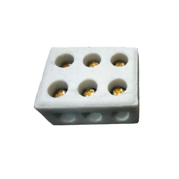 Conector Tripolar 25a De Porcelana 10mm - Foxlux