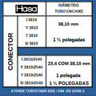 Conector Tubo Y3810cp