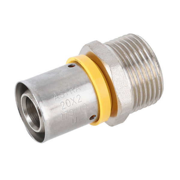 Conexao Fixa Macho para Aquecedor de Água a Gás 20mm 3/4" Astra