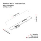 Conexão Passa Fio Com Espaço Para Tomada Et1550p25 Preto