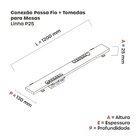 Conexão Passa Fio/tomada M1200p25 Walnut