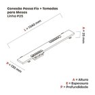 Conexão Passa Fio/tomada M1340p25 Branco