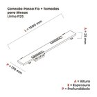Conexão Passa Fio/tomada M1500p25 Walnut