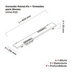 Conexão Passa Fio/tomada M900p25 Walnut