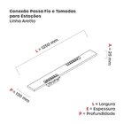 Conexão Passa Fio/tomada  et1250p25 Walnut