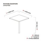 Conexão Quadrada 60x60x2,5cm Cqp25 Branco