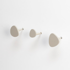 Conj3 Cabideiro Parede Decorativo Mdf Metal Pedra Taupe