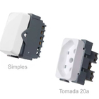 Conj 3 Interruptor Simples + 3 Tomada 20a 4x4 Margirius B3