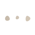 Conj 3und Cabideiro Parede Decorativo Mdf Pedra Taupe