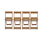 Conj 4 Banquetas Dobráveis Para Bistro E Balcão Em Madeira  M