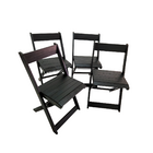 Conj 4 Banquetas Dobráveis Para Bistro E Balcão Em Madeira  P