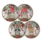 Conj.4 Pratos Sobremesa Christmas Crew